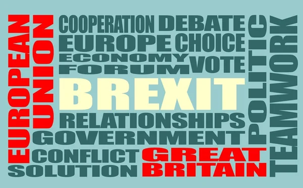 Έξοδο της Βρετανίας από την Ευρωπαϊκή Ένωση. Brexit — Διανυσματικό Αρχείο