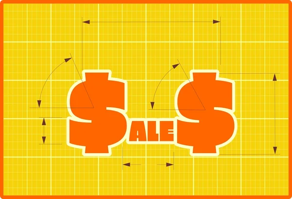 Sales draft style sticker — Stockvector