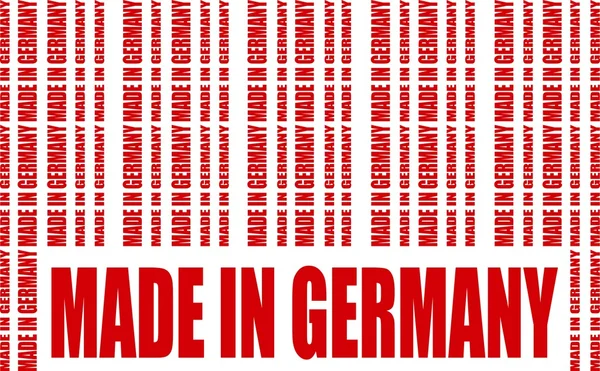 Feito na Alemanha texto e código de barras a partir das mesmas palavras —  Vetores de Stock