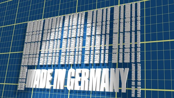 Зроблено в Німеччині тексту та штрих-код з одного слова — стокове фото