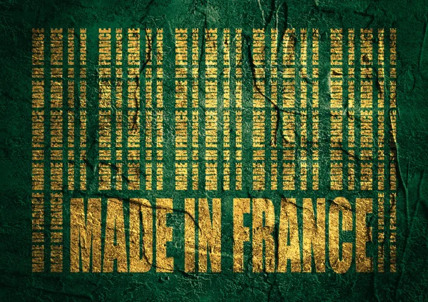 Made in France text and bar code from same words — Stock Photo, Image