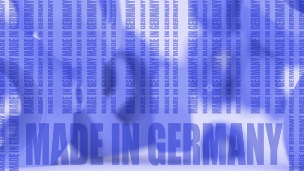 Размытые голубые орехи и сделанный в германии штрих-код — стоковое фото
