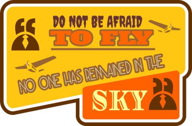 Motivation quote do not be afraid to fly clipart