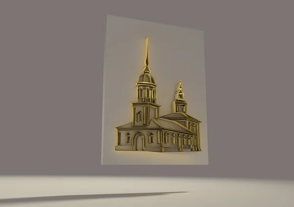 Russian orthodox church 3D sketch — Zdjęcie stockowe