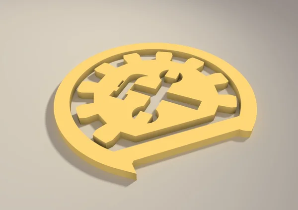 Mechaniker Kundendienst 3D Emblem — Stockfoto