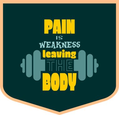 Ağrı vücut bırakarak zayıflıktır. Spor Salonu, Fitness motivasyon teklif. 