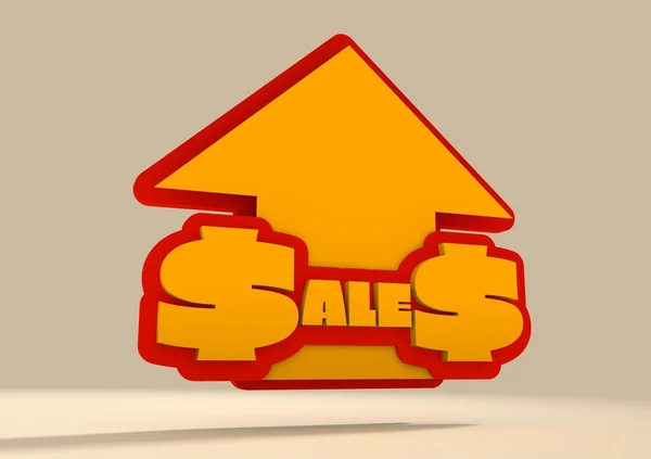 Sales grow up sticker — Stock Photo, Image