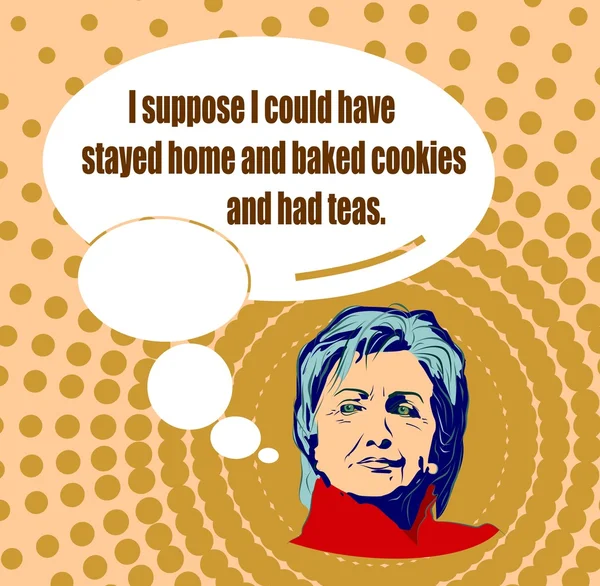 La sénatrice américaine Hillary Rodham Clinton — Image vectorielle