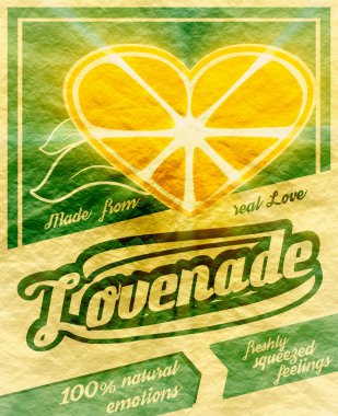 Renkli vintage limonata etiket poster 