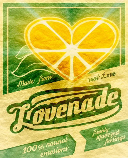 Cartel de etiqueta de limonada vintage colorido — Foto de Stock