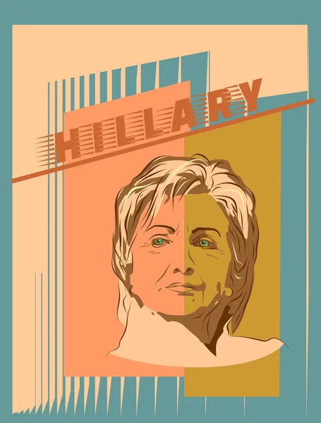 Us Senator Hillary Rodham Clinton — Stockvektor