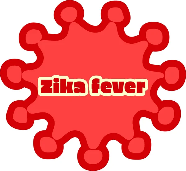 Imagen abstracta del virus y texto de la fiebre zika — Vector de stock