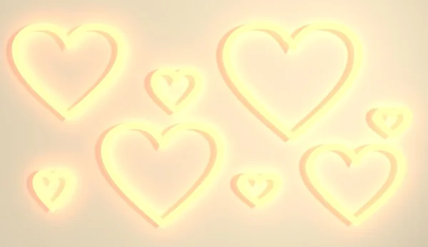 サンのバレンタイン カード。心図形の 3 d 効果で穴 — ストック写真
