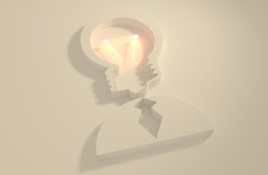 lamba kafa işadamı 3d simgesi. Yaratıcı metin