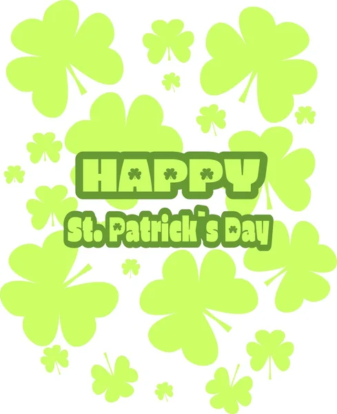 St Patrick's Day hälsning. Vektor illustration — Stock vektor