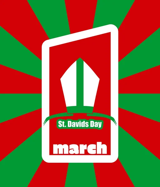 St David's Day greeting card szablon — Wektor stockowy