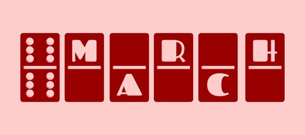 Календарь Дата - 12 марта. Домино-кости
