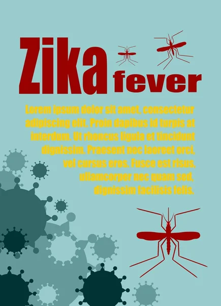 Opuscolo vettoriale, modello di design per report o volantini. Febbre zika relativa — Vettoriale Stock