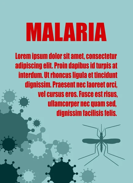 Vector brochure, report or flyer design template. Malaria relative — Stock Vector