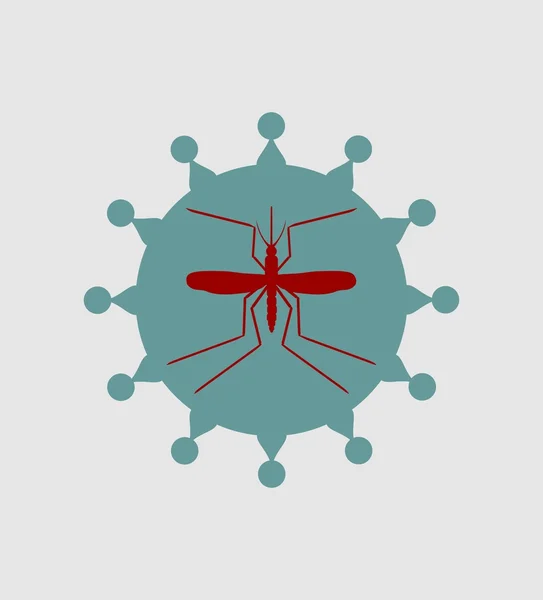 Mosquito y virus iconos — Archivo Imágenes Vectoriales