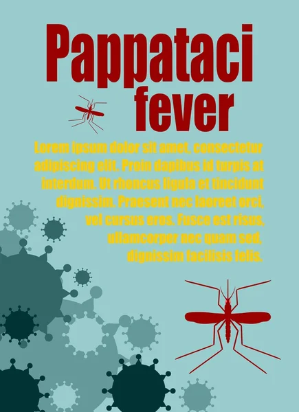 Folheto vetorial, relatório ou modelo de design de folheto. Parente da febre pappataci —  Vetores de Stock