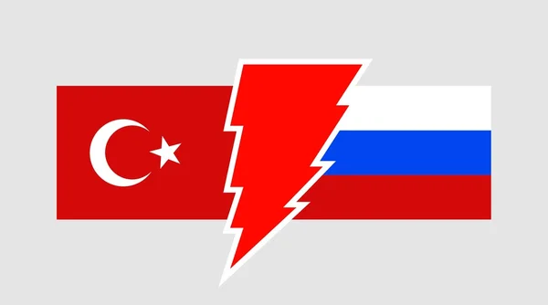 Rusya ve Türkiye'de politik ilişkisi — Stok Vektör