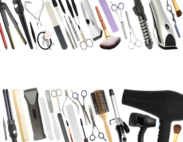 Professional Beauty Salon and Barber shop Equipment Isolated on — Stock Photo, Image