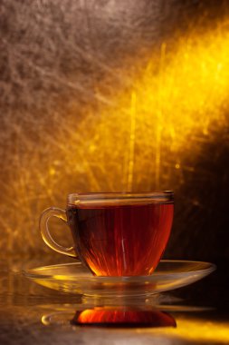 Çay ile şeffaf Kupası  