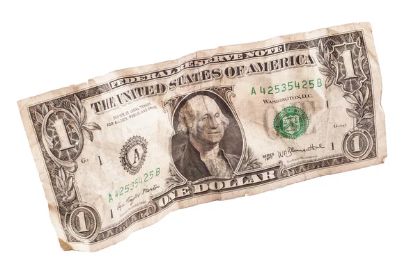 Zmięty papier Dolar — Zdjęcie stockowe