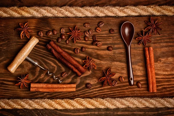 Condimentos y utensilios de cocina — Foto de Stock