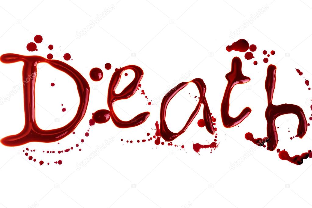 Word Death made with bloody letters — Stock Photo © leon