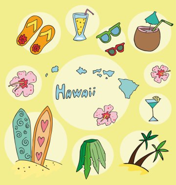Dünyanın izole hawaii karikatür devletin Ulusal profili küme