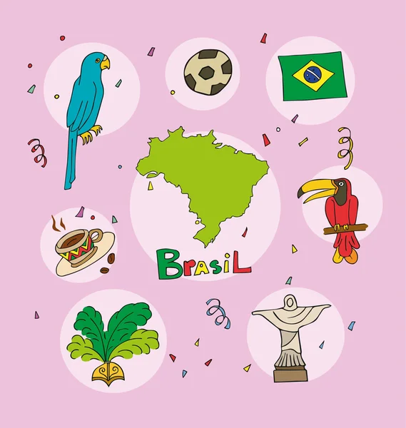 Dünyanın izole brasil karikatür devletin Ulusal profili küme