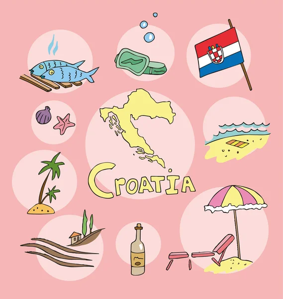 Dünyanın izole Hırvatistan karikatür devletin Ulusal profili küme