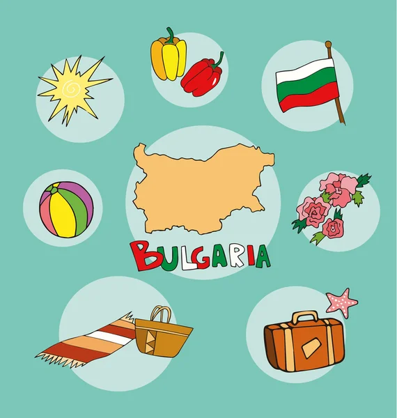 Dünyanın izole Bulgaristan karikatür devletin Ulusal profili küme
