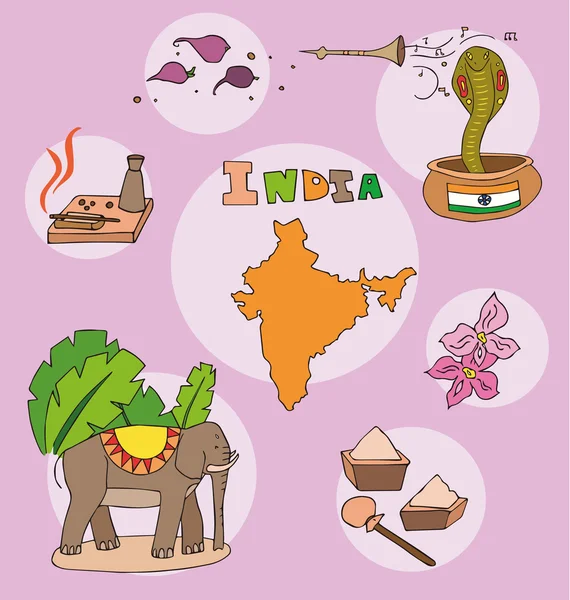 Dünyanın izole Hindistan karikatür devletin Ulusal profili küme