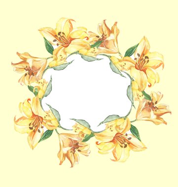 Çiçekler ile Seamless modeli. Gül, zambak, aster ile Gretting kartı.