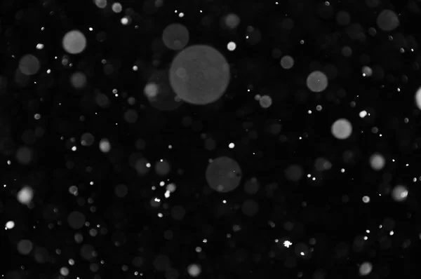 Téli éjszaka hóesésben Stock Kép