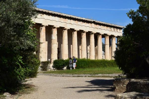 People temple of hephaestus ruins — Stock Photo, Image