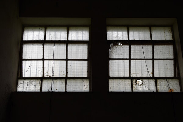 broken industrial windows