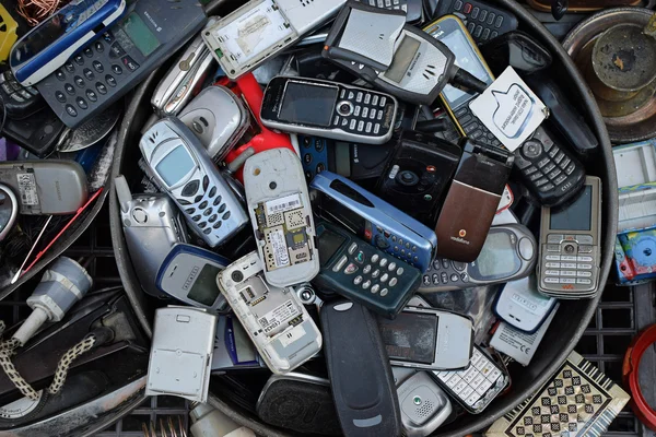 Old mobile cell phones — Stock Photo, Image