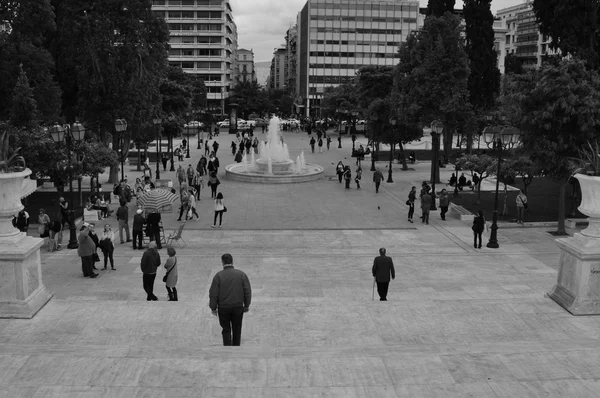 Orang public square athens Stok Foto