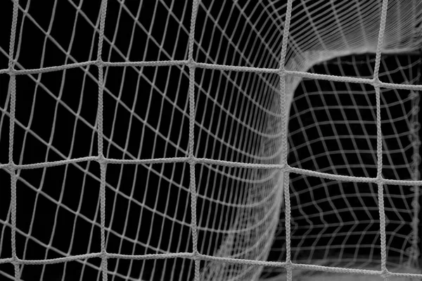 Soccer Football Goal Post Net Abstract Sports Background Black White — Stock Photo, Image