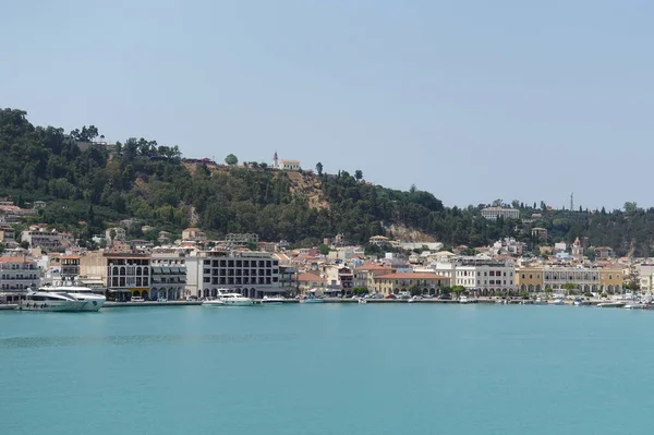 Zakynthos Grekland Juli 2021 Utsikt Mot Staden Zakynthos Joniska Havet — Stockfoto