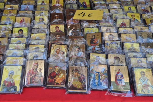 Iconos cristianos arte religioso —  Fotos de Stock