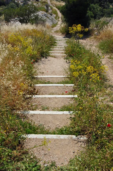 A hegy lejtőjén Trail — Stock Fotó