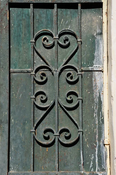 Vernice colorata porta arrugginita — Foto Stock