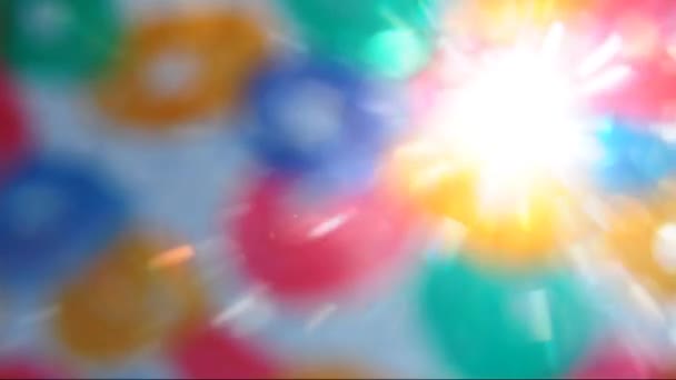 Color circles abstract reflections blur — Stock Video