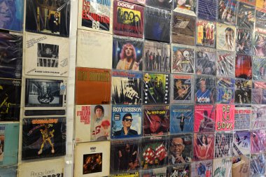 Vintage pop müzik vinil kayıtlar