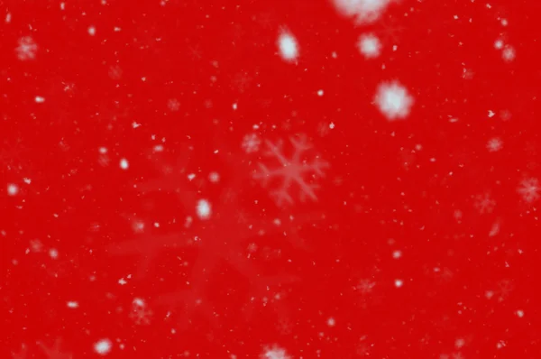 Karlı kırmızı arka plan — Stok fotoğraf